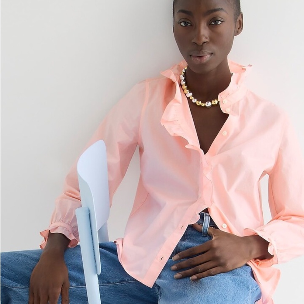 J Crew Cottage top in cotton poplin NWT